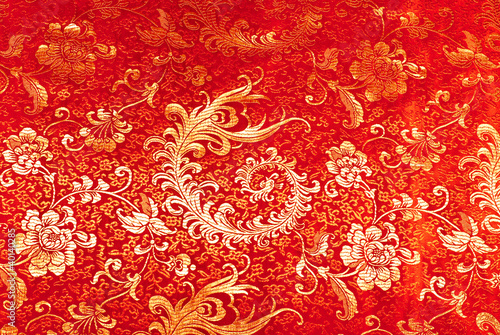 Fragment of luxury red chinese silk