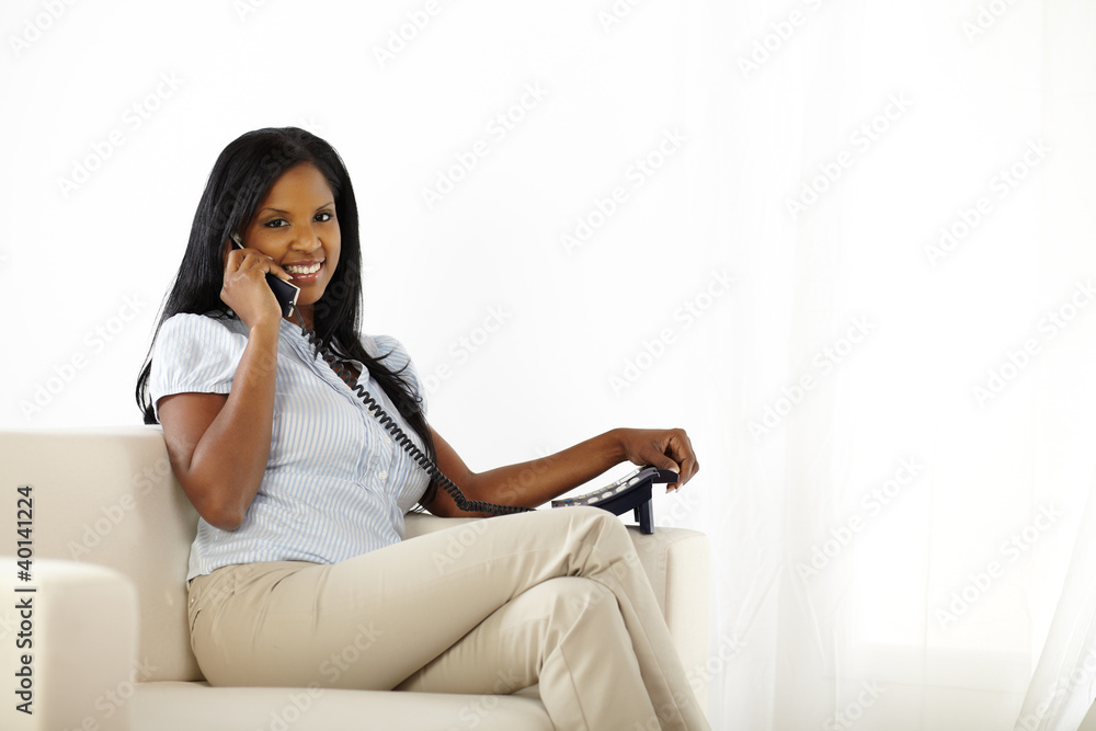 Pretty young lady using a phone Pretty young lady using a phone