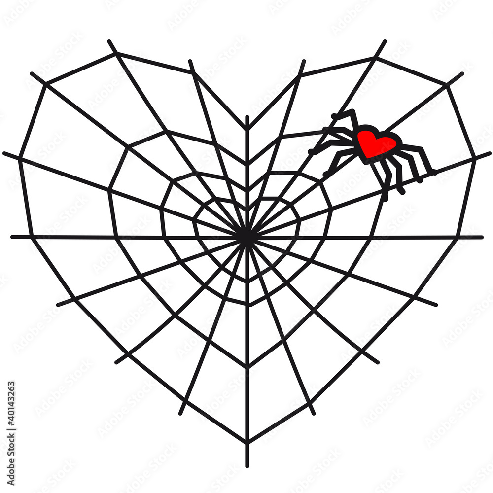 Obraz premium cobweb_heart