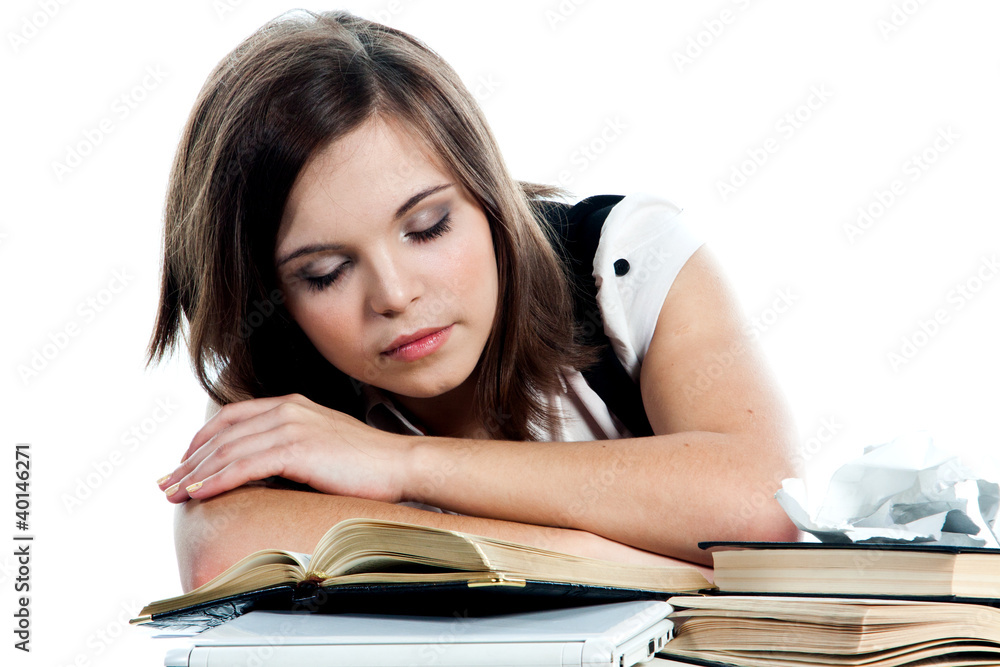 Portrait of a young and beautiful girl student Portrait of a young and beautiful girl student