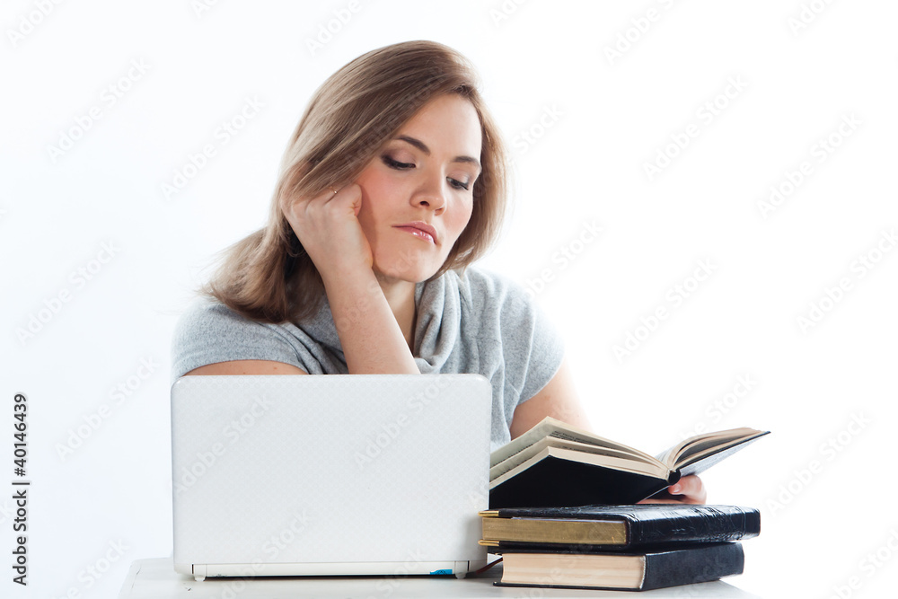 Portrait of a young and beautiful girl student Portrait of a young and beautiful girl student