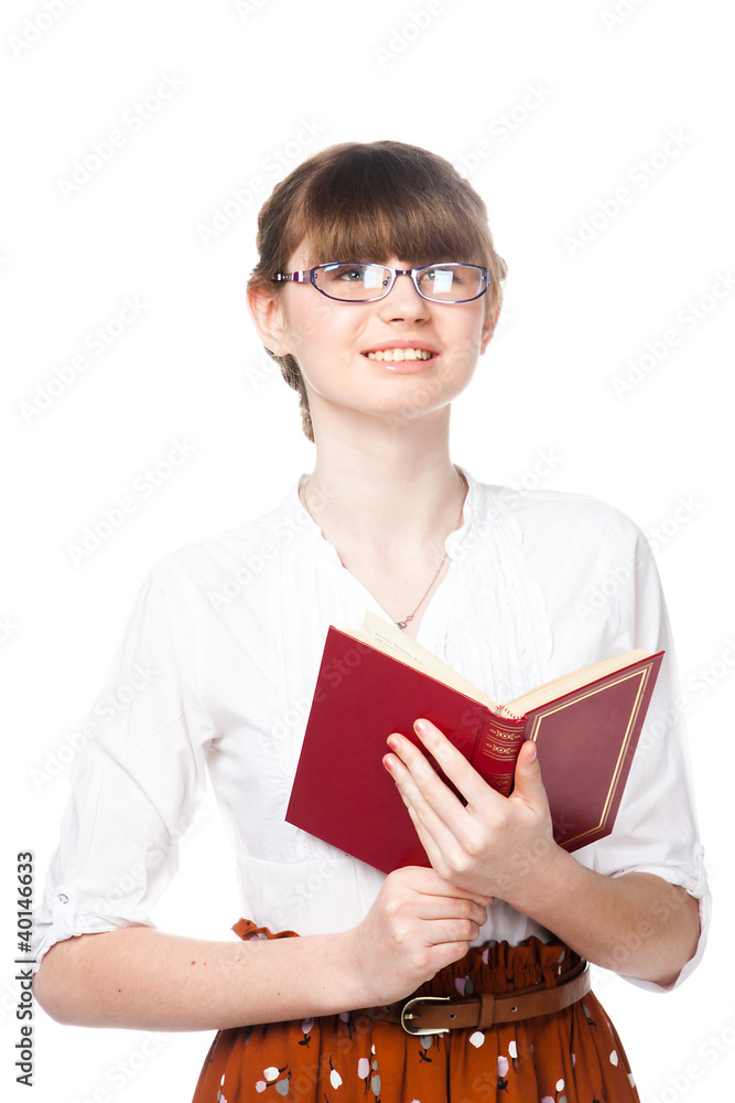 Portrait of a young and beautiful girl student Portrait of a young and beautiful girl student