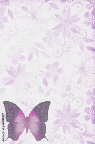 Butterflies letter purple