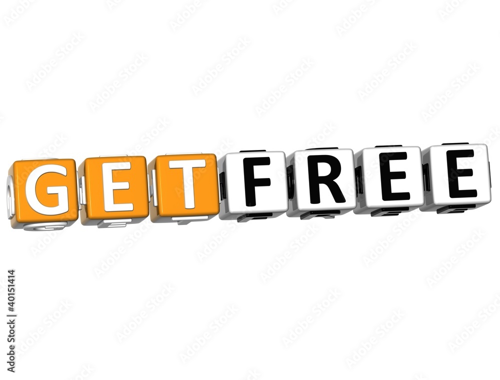 3D Get Free Bonus Cube text