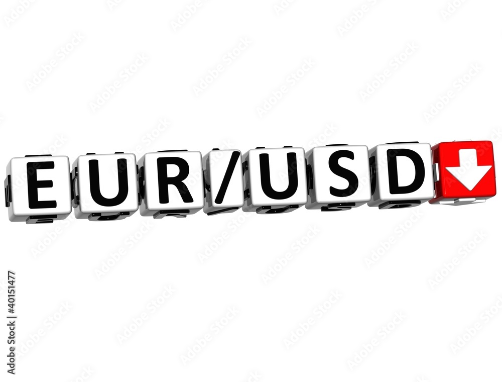 3D Currency euro dollar rate concept symbol 3D Currency euro dollar rate concept symbol
