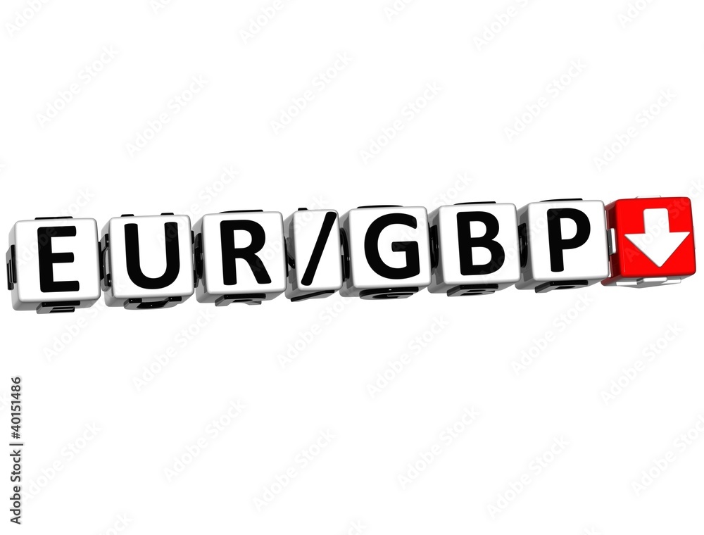 3D Currency euro pound rate concept symbol 3D Currency euro pound rate concept symbol