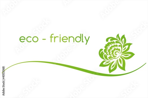 Fototapeta Naklejka Na Ścianę i Meble -  water lily , green Eco friendly business logo design
