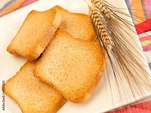 Canvastavla Fette biscottate dorate