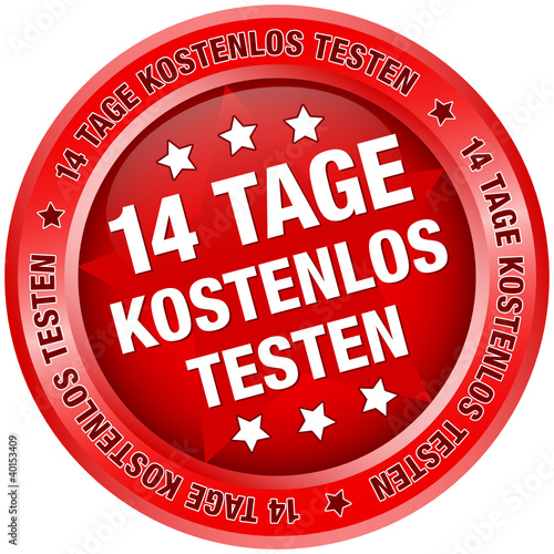 Button "14 Tage kostenlos testen" rot