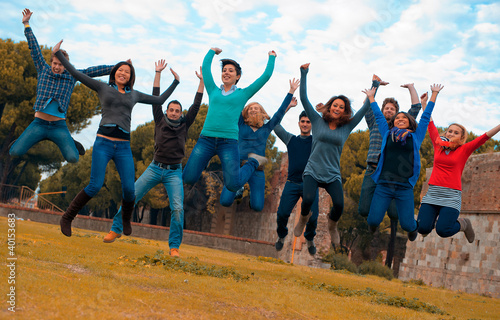 Group of People Jumping