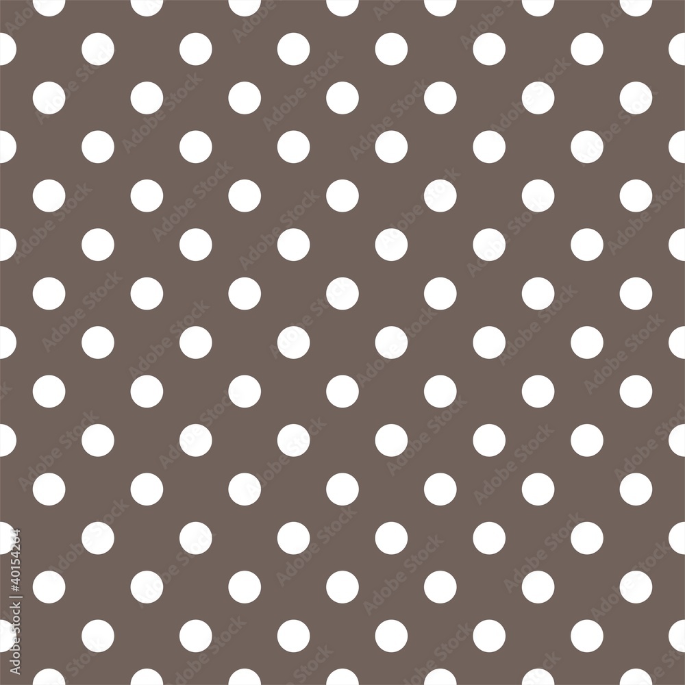 Polka dots on brown background retro seamless vector pattern Polka dots on brown background retro seamless vector pattern