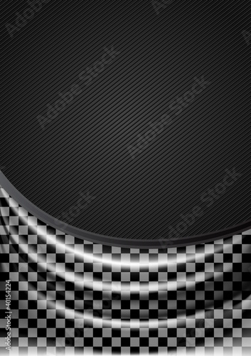 Curtain, silk tissue on checkered background