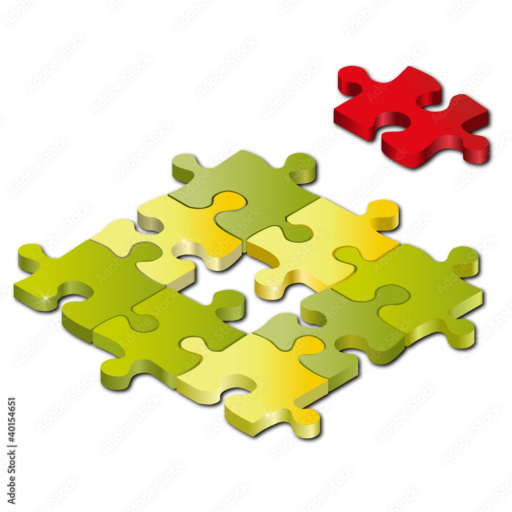 puzzle, 3d icon auf weiß puzzle, 3d icon auf weiß