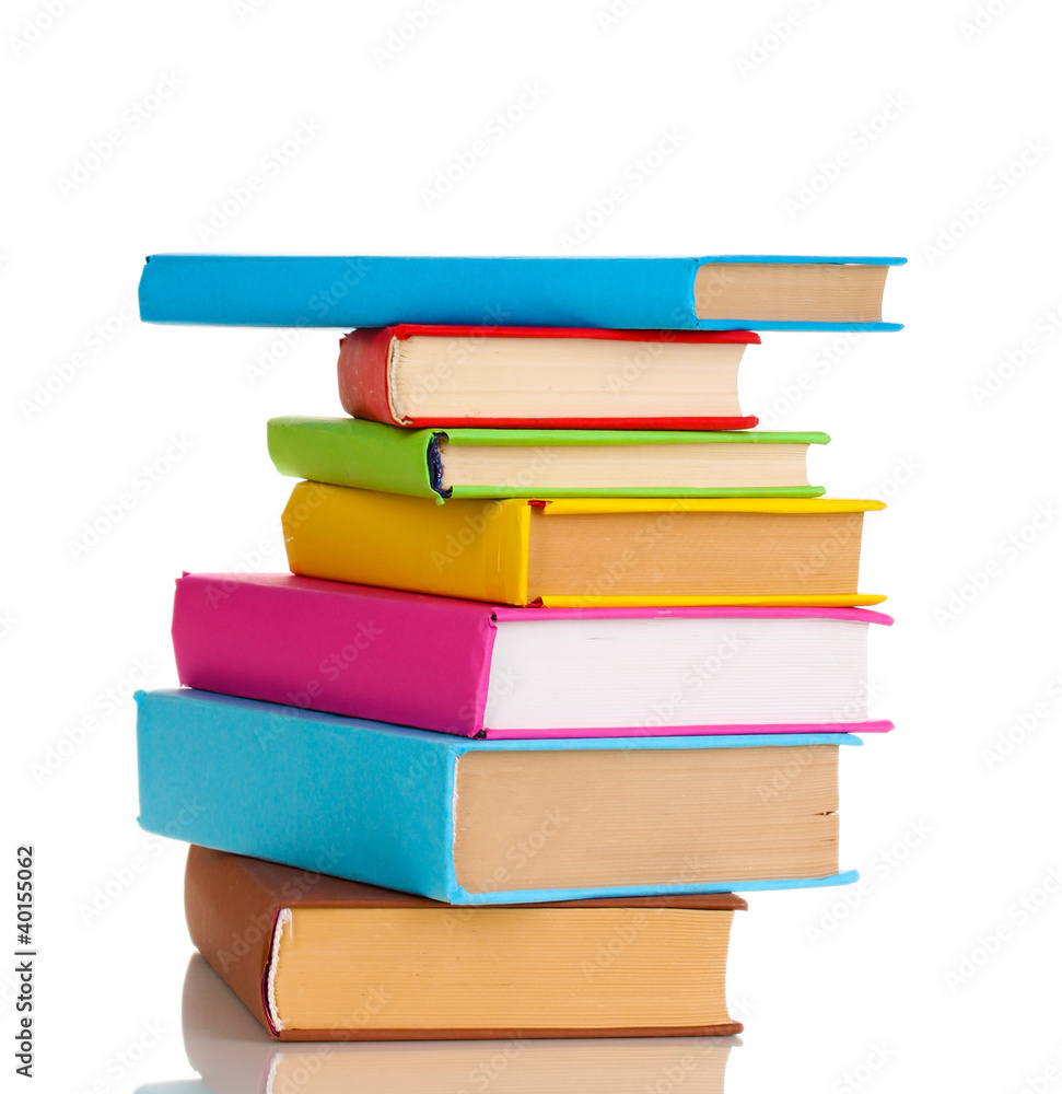 Stack of books isolated on white Stack of books isolated on white