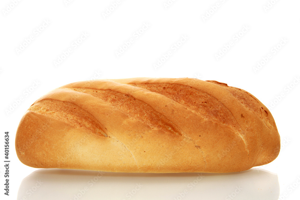 White bread, isolated. White bread, isolated.