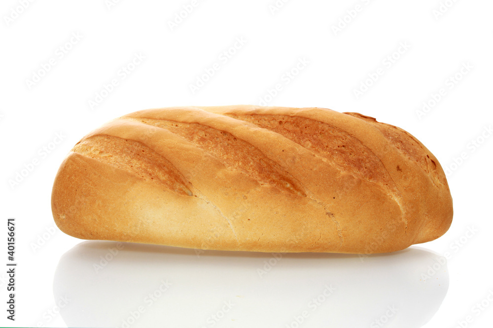 White bread, isolated.