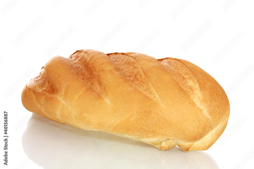 White bread, isolated.
