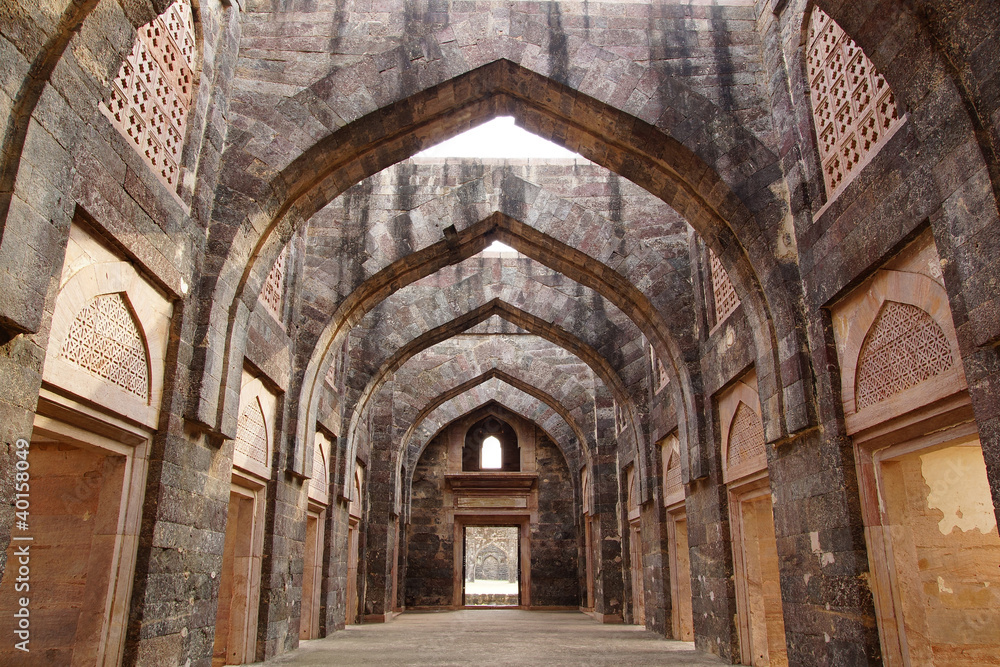 Ruins of Afghan architecture in Mandu, India