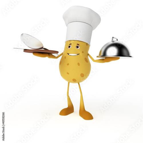 3d rendered illustration of a food character - potato photo