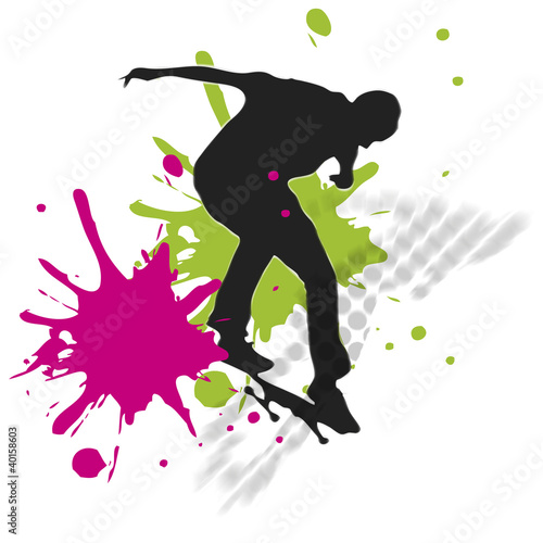 Skateboarder - Colour Splash