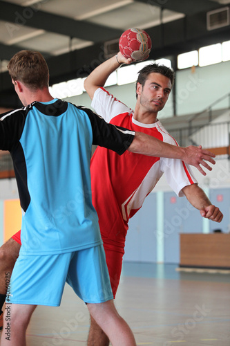 handball players in action