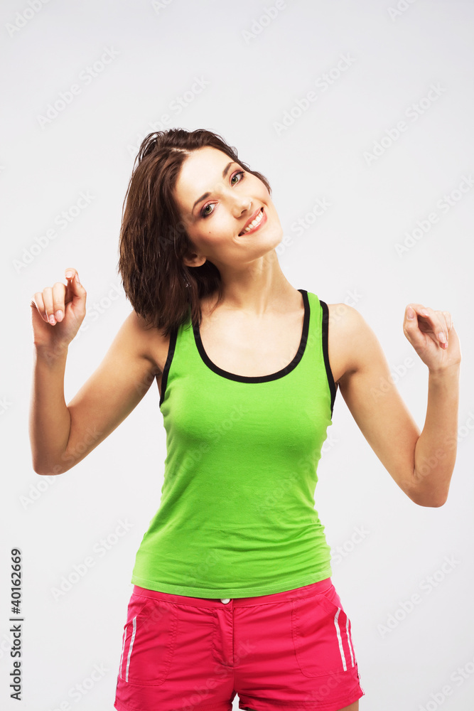 Fototapeta premium Joyful sporty woman