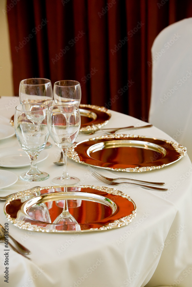 wedding table set for dining