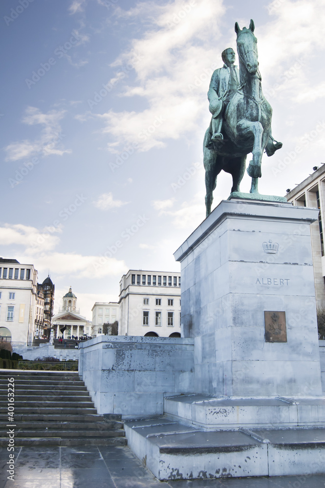 Obraz premium Monument King Albert, Kunstberg, Brussels