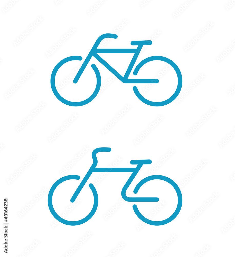 Fototapeta premium Simple bicycle icons