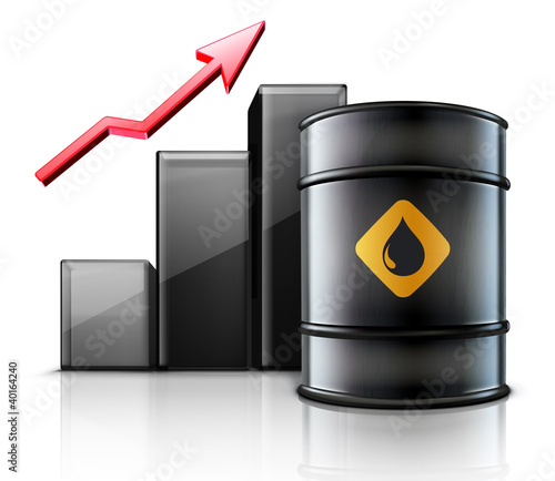 Three black metal oil barrels