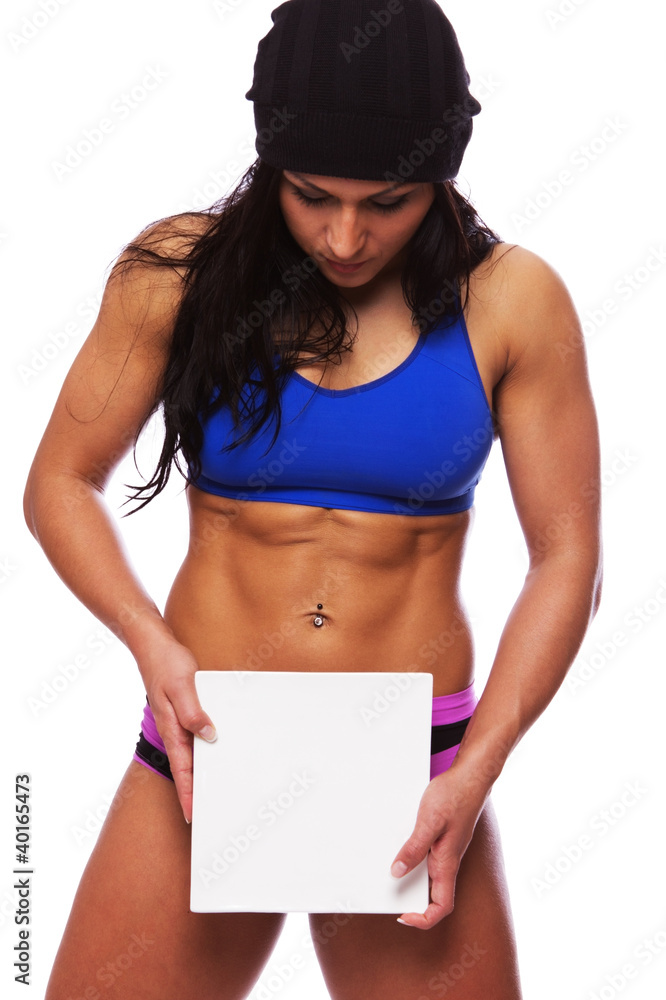 Cute sexy athlete on white background Cute sexy athlete on white background