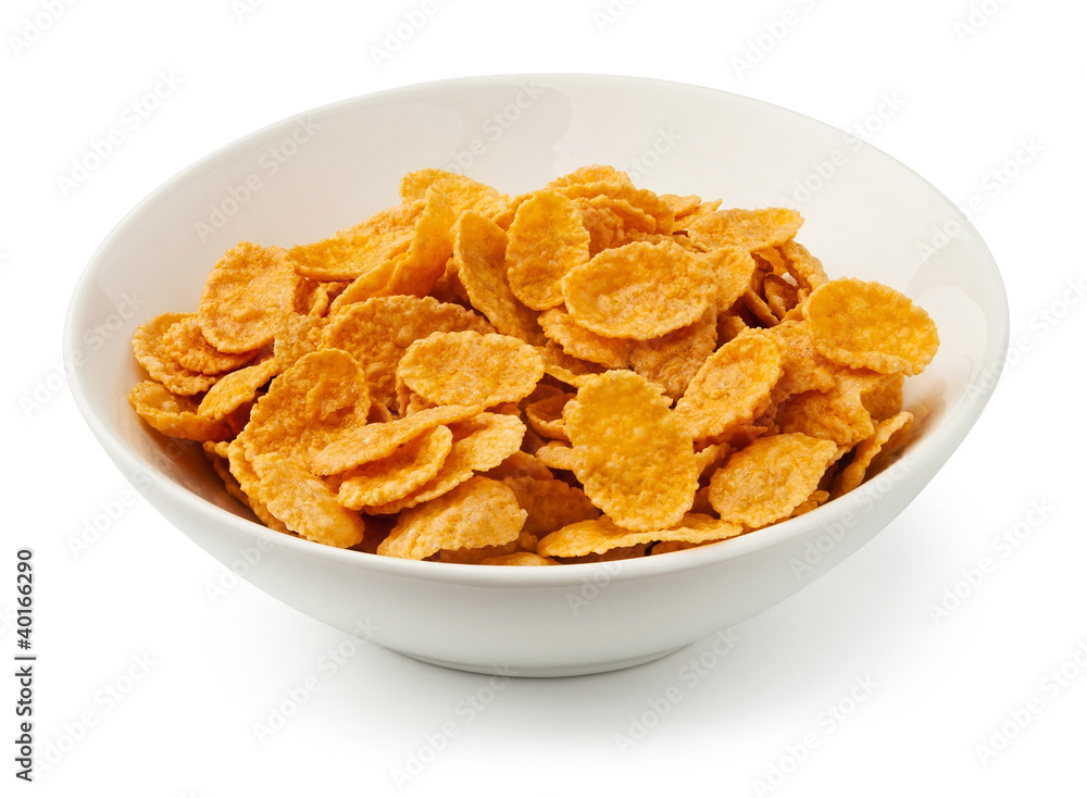 corn flakes in a bowl corn flakes in a bowl
