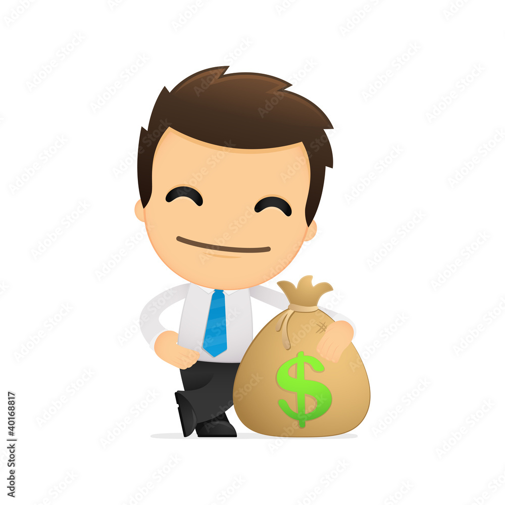 funny cartoon office worker
