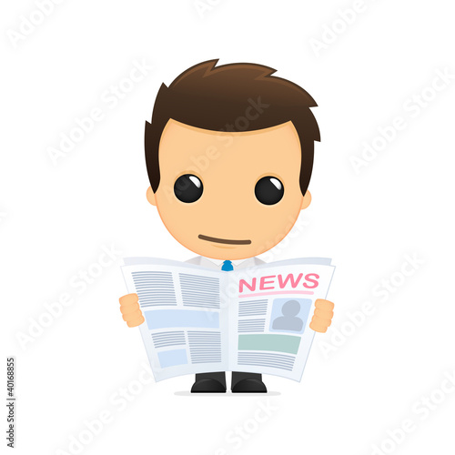 funny cartoon office worker