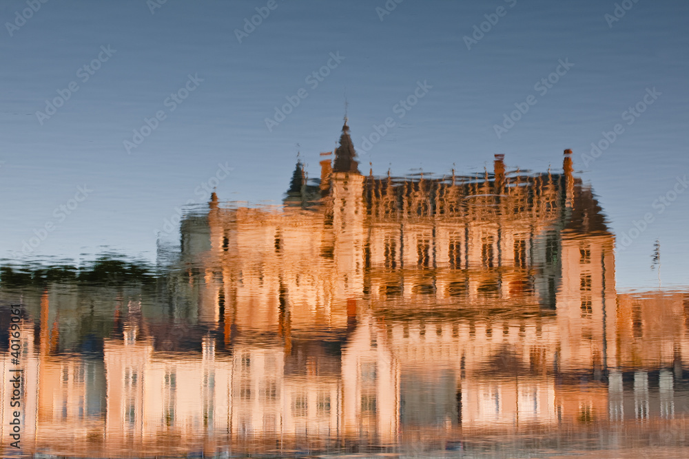Reflection of Amboise chateau