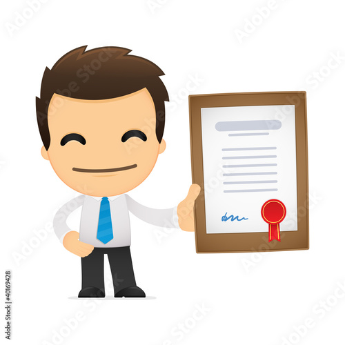 funny cartoon office worker