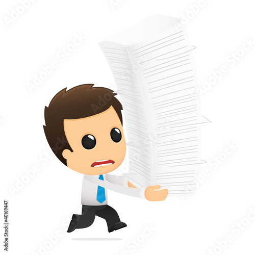 funny cartoon office worker