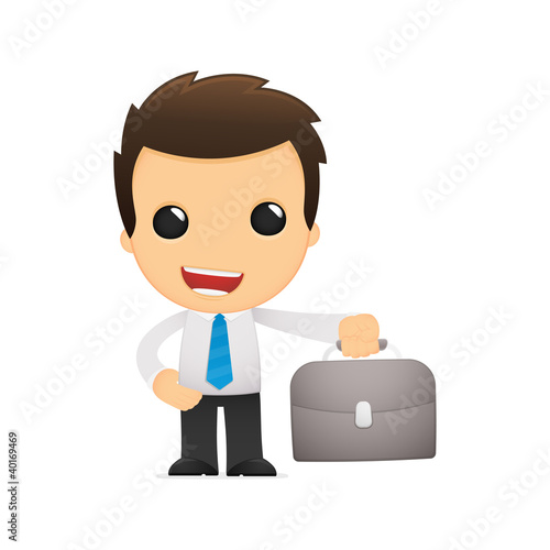 funny cartoon office worker