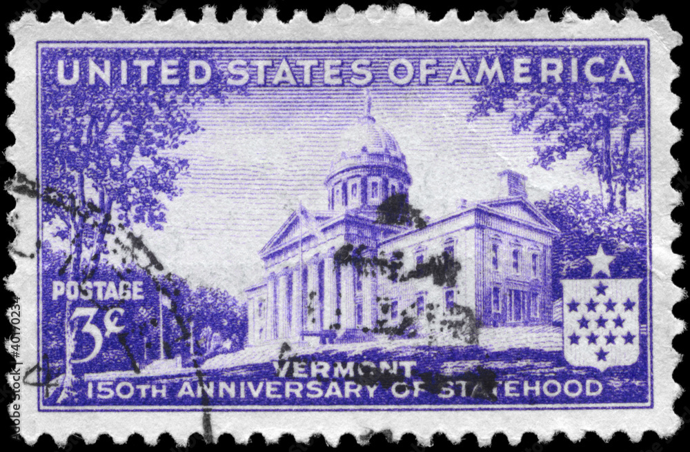USA - CIRCA 1941 Vermont Statehood