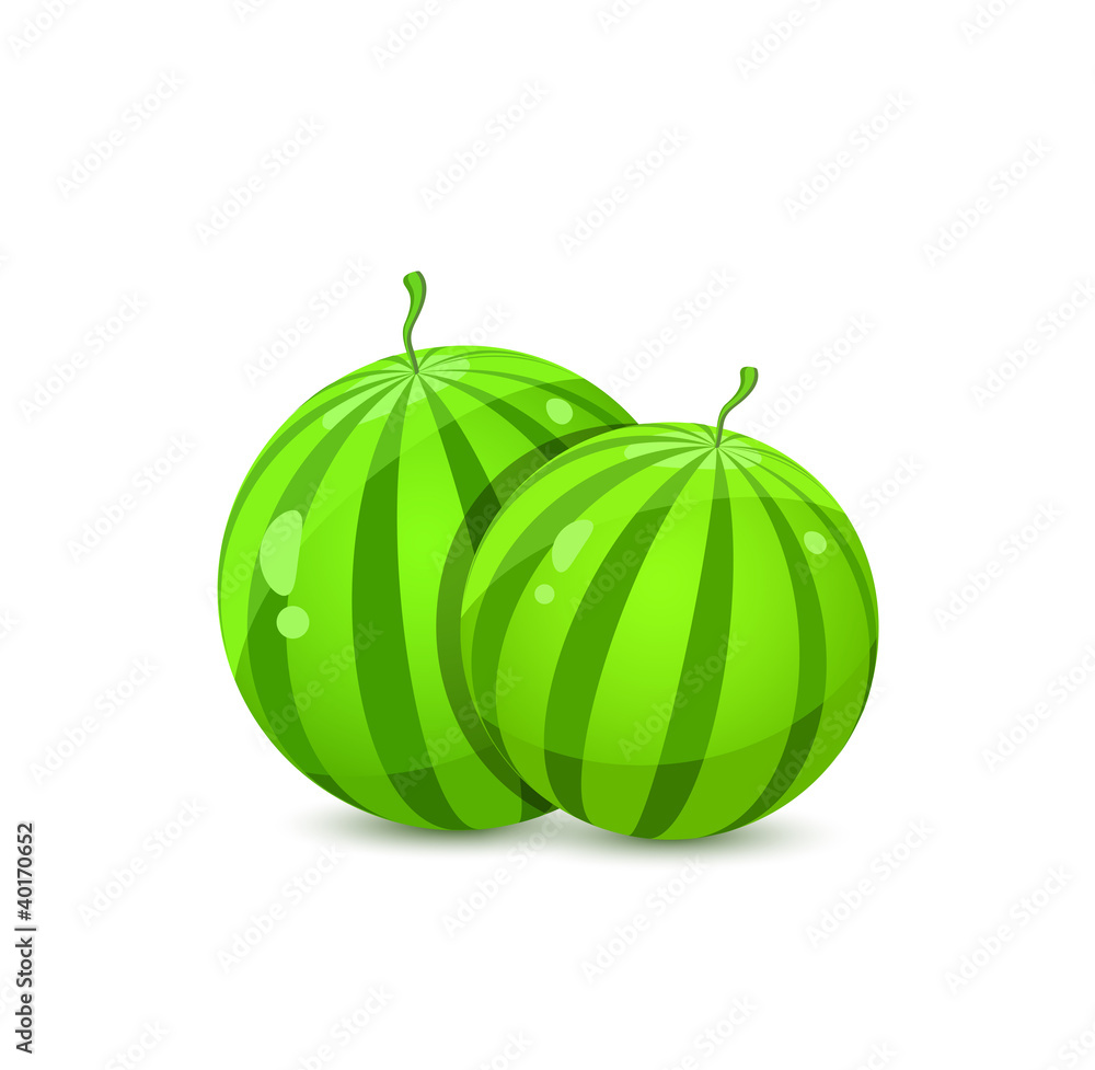 Two Juicy Whole Watermelons Two Juicy Whole Watermelons