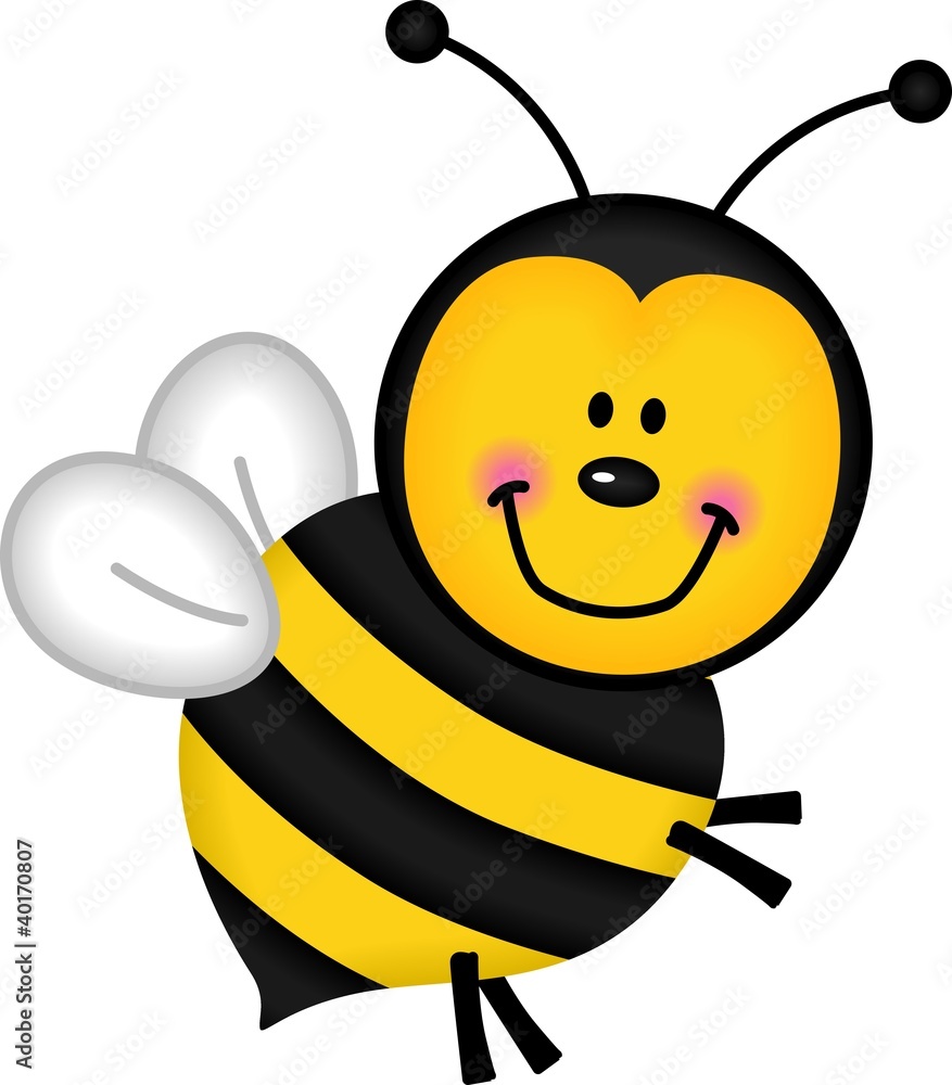 Joyful Bee - obrazy, fototapety, plakaty 