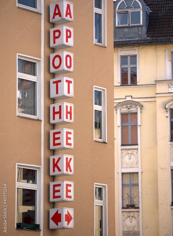 Obraz premium Apotheke-Quader
