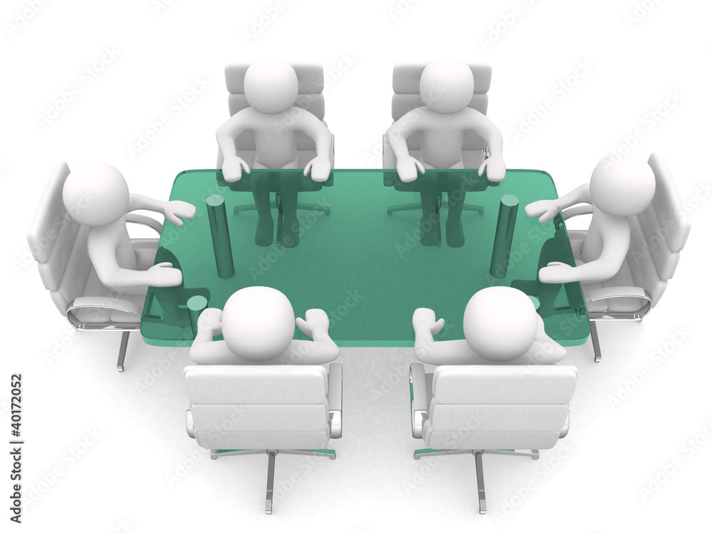 3d person at conference table 3d person at conference table
