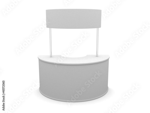 3D sale curve desk wrap advertising on a white background
