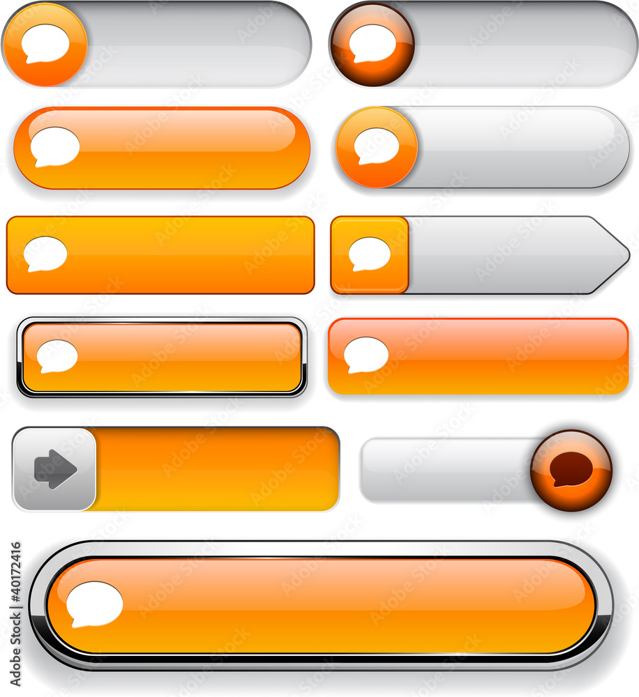 Speech bubble high-detailed web button collection. Speech bubble high-detailed web button collection.
