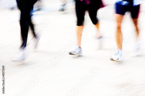 Runners legs with panning blur