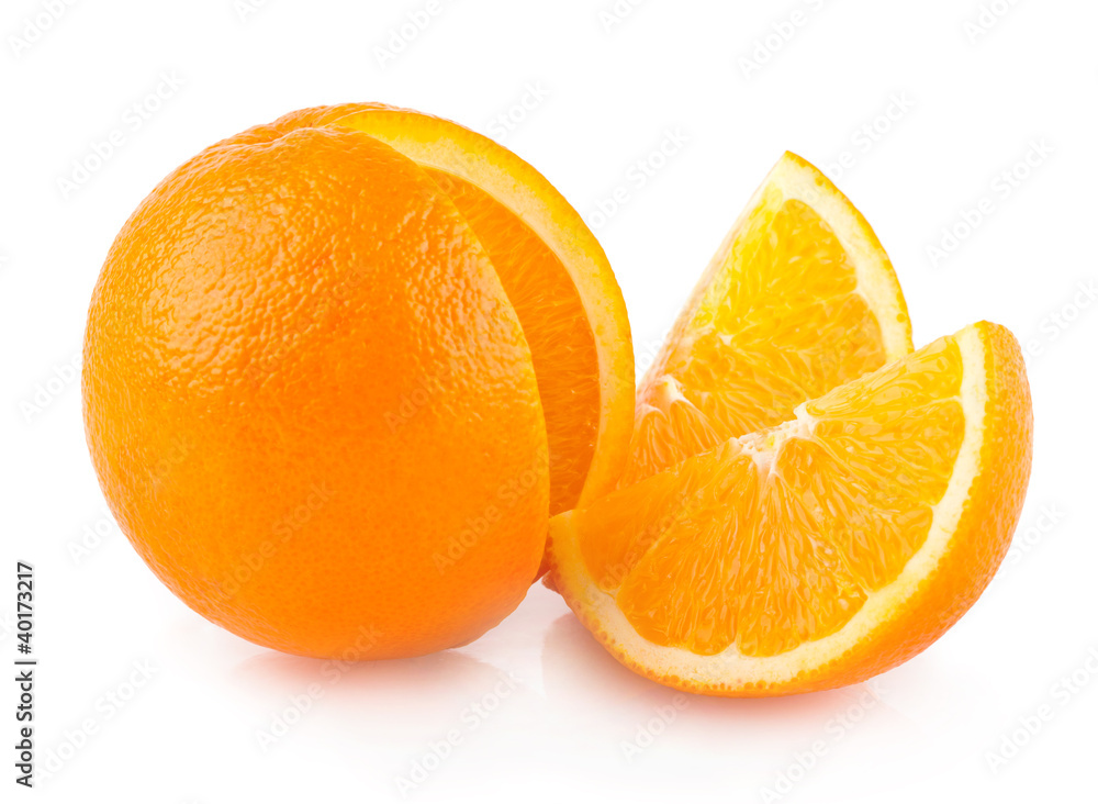 orange with slices orange with slices