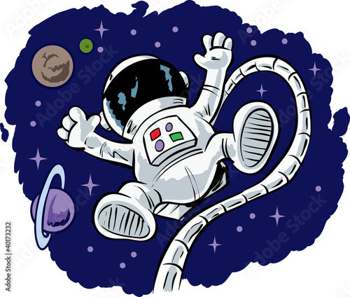 Cute floating Astronaut