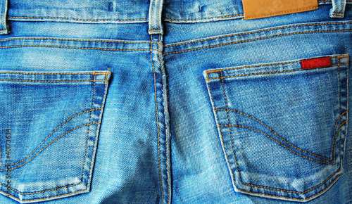 Detail / Jeans / Rückansicht einer Jeans photo