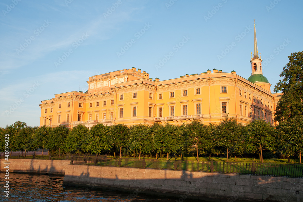 Famous Mikhailovsky Castle in Saint Petersburg